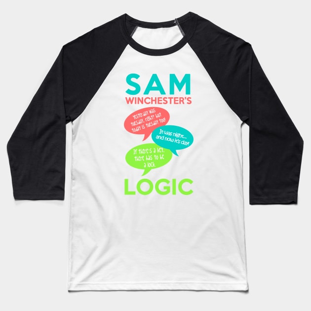 SAM WINCHESTER'S LOGIC Baseball T-Shirt by saltnburn